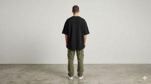Mens Black Oversized Cotton T Shirt