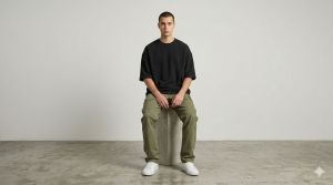 Mens Black Oversized Cotton T Shirt