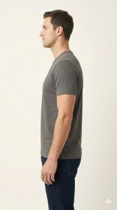 Mens Essential Slate Grey Cotton T Shirt