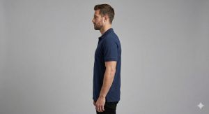 Mens Executive Navy Blue Cotton Polo T Shirt