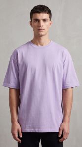 Mens Lavender Oversized Cotton T Shirt