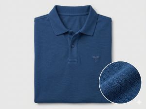 Mens Royal Blue Cotton Polo T Shirt