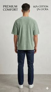 Mens Urban Sage Oversized Cotton T Shirt
