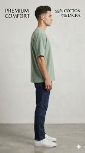 Mens Urban Sage Oversized Cotton T Shirt