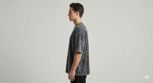 Mens Washed Black Oversized Cotton T Shirt
