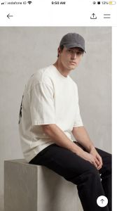 Mens White Oversized Cotton T Shirt