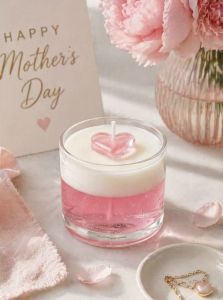 Rose Soft Romance Glass Candle
