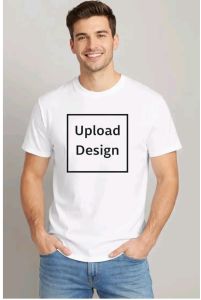 140 GSM Polyester Customized Round Neck T-shirt