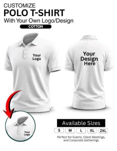 200 GSM White Customized Cotton Polo T-Shirt