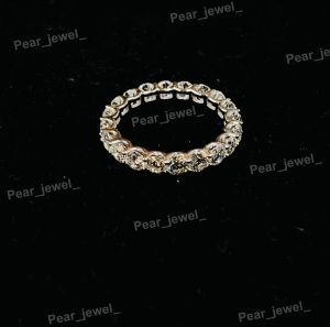 925 Sterling Silver Iced Out Moissanite Eternity Band