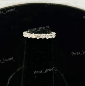 925 Sterling Silver Iced Out Moissanite Eternity Band