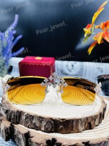 925 Sterling Silver VVS Moissanite Cross Luxury Sunglasses
