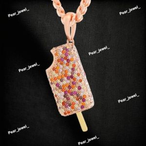 925 Sterling Silver VVS Moissanite Diamond Candy Design Pendant