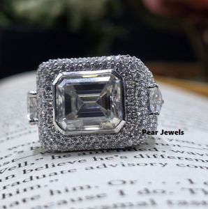 925 Sterling Silver VVS Moissanite Hip Hop Ring