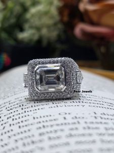 925 Sterling Silver VVS Moissanite Hip Hop Ring
