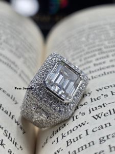 925 Sterling Silver VVS Moissanite Hip Hop Ring