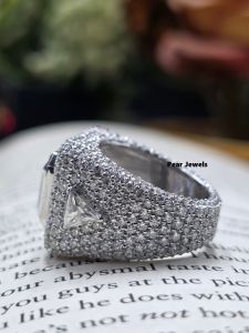 925 Sterling Silver VVS Moissanite Hip Hop Ring