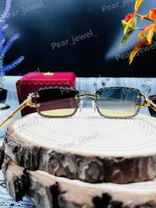 925 Sterling Silver VVS Moissanite Pear Cut Luxury Sunglasses