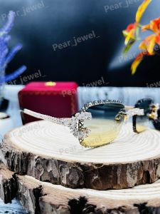 925 Sterling Silver VVS Moissanite Pear Cut Luxury Sunglasses