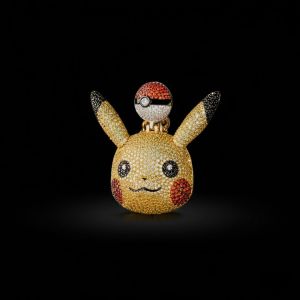 925 Sterling Silver VVS Moissanite Pokemon Pikachu Character Pendant