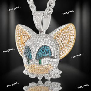 925 Sterling Silver VVS Moissanite Rouge The Bat Cartoon Pendant
