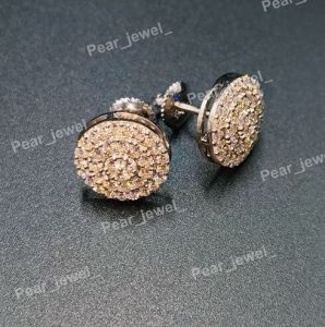 Aurora Iced Out VVS Moissanite 925 Silver Stud Earrings