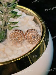 Aurora Iced Out VVS Moissanite 925 Silver Stud Earrings