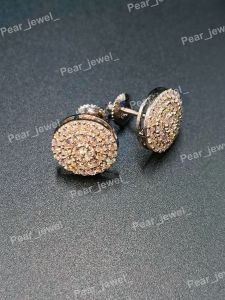 Aurora Iced Out VVS Moissanite 925 Silver Stud Earrings
