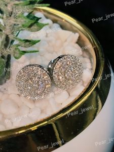 Aurora Iced Out VVS Moissanite 925 Silver Stud Earrings