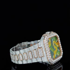Bust Down Iced Out Snake Dial VVS Moissanite Diamond Luxury Watch