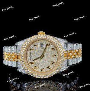 Bust Down Iced Out VVS Moissanite Stainless Steel Luxury Watch