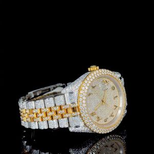 Bust Down Iced Out VVS Moissanite Stainless Steel Luxury Watch