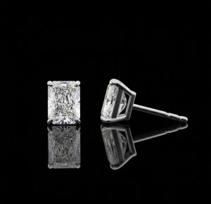 Classic Radiant VVS Moissanite 925 Silver Stud Earrings