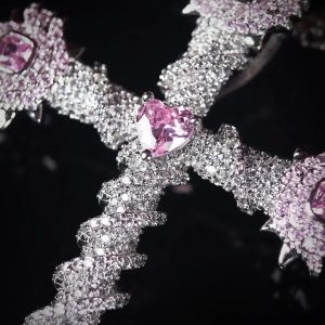 Cross Design 925 Sterling Silver VVS Moissanite Diamond Pendant