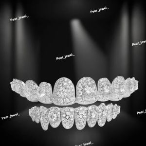 Elite Custom Hip Hop VVS Moissanite 925 Silver Grillz