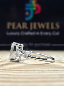 Emerald Cut Lab Grown Diamond 14K Gold Engagement Ring