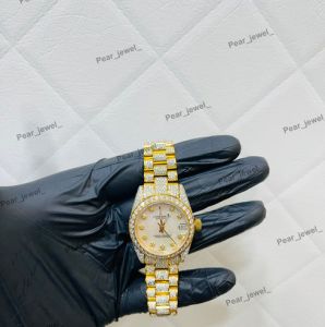 Golden Bling Moissanite Elegance Automatic Watch