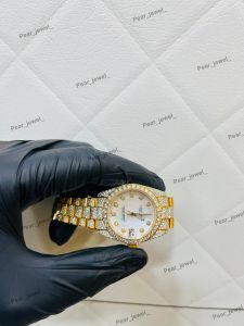 Golden Bling Moissanite Elegance Automatic Watch