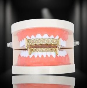 Hip Hop Cuban Chain VVS Moissanite 925 Silver Grillz