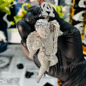 Iced Out Angel Cherub VVS Moissanite Diamond Hip Hop Pendant