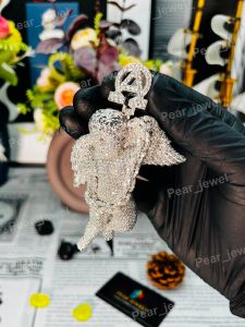Iced Out Angel Cherub VVS Moissanite Diamond Hip Hop Pendant