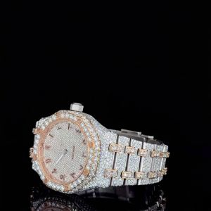 Iced Out Arabic Dial Automatic Moissanite Diamond Luxury Watch