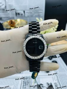 Iced Out Black Moissanite Bezel Automatic Wrist Watch