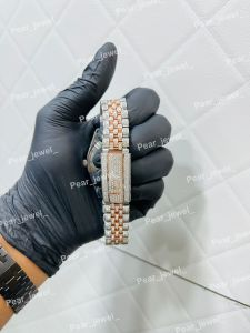Iced Out Brown Dial Moissanite Automatic Luxury Watch