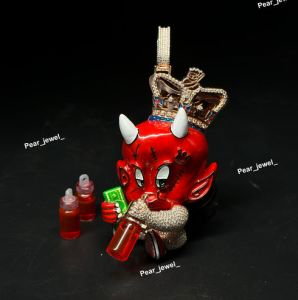 Iced Out Cartoon Devil VVS Moissanite Diamond Hip Hop Pendant