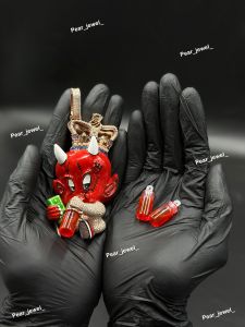 Iced Out Cartoon Devil VVS Moissanite Diamond Hip Hop Pendant