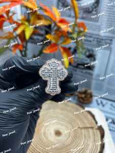 Iced Out Cross Moissanite Diamond Hip Hop Statement Ring