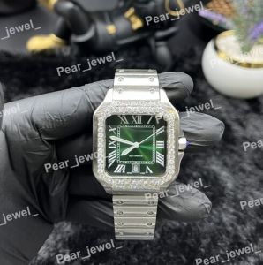 Iced Out Green Dial VVS Moissanite Hip Hop Wrist Watch