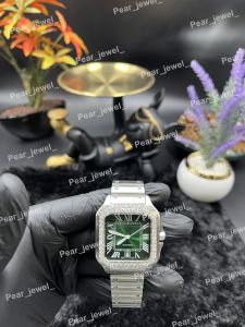 Iced Out Green Dial VVS Moissanite Hip Hop Wrist Watch