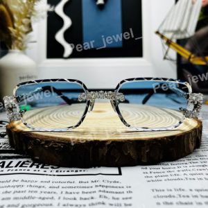 Iced Out Hip Hop Moissanite Diamond Photochromic Statement Sunglasses